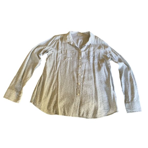 Van Heusen Size XLarge Long Sleeve Polka Dot Button-Down Shirt - Picture 1 of 10